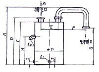 2SK-6P1、2SK-12P1、2SK-20P1、2SK-30P1配氣水分離器外形及安裝尺寸 