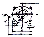 2SK-0.4、2SK-0.8兩級不環(huán)真空泵外形及安裝尺寸